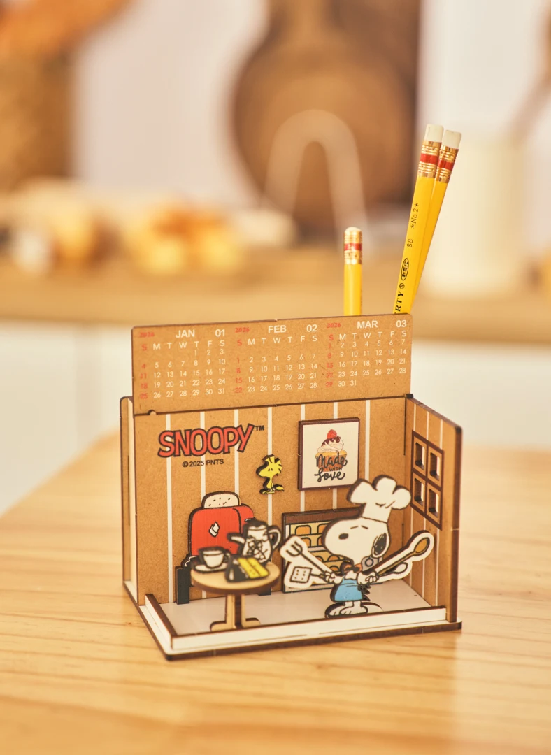 DIY 咖啡店場景年曆 兩用收納/筆筒