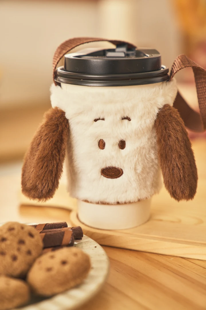 史努比奶油色系飲料杯套