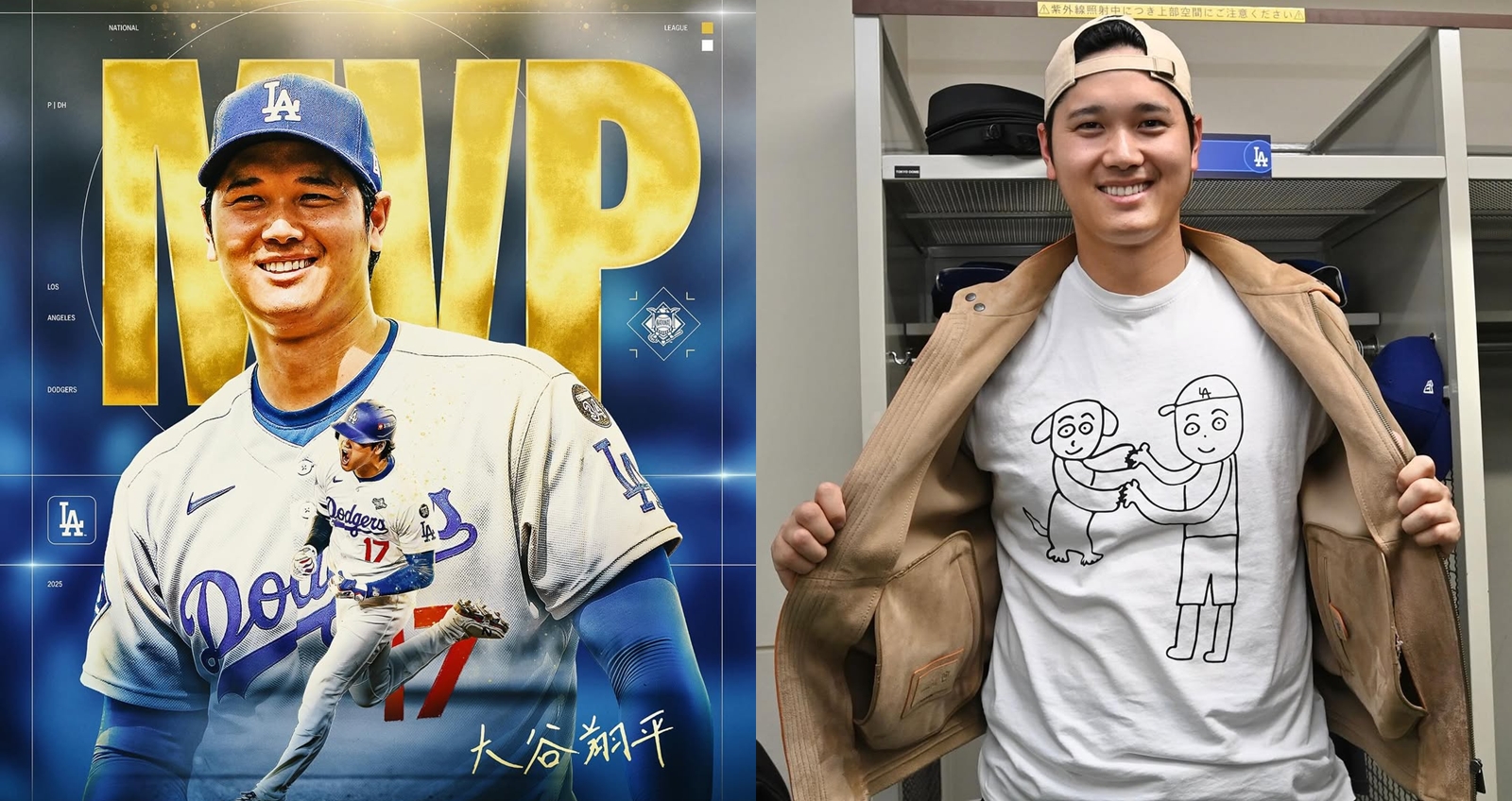 洛杉磯道奇隊大谷翔平以全票之姿，奪下國聯MVP。