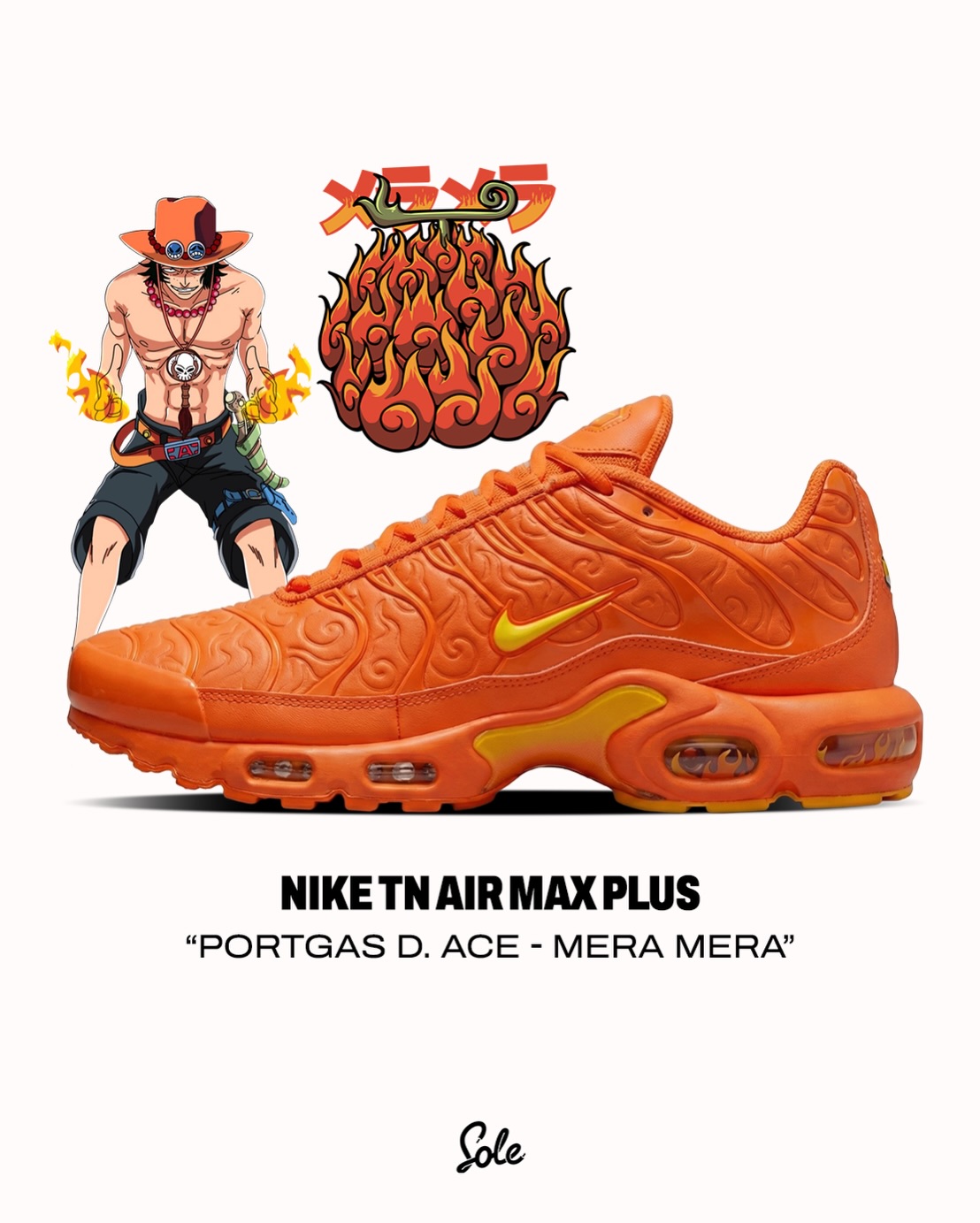 《One Piece》x Nike Air Max Plus 聯名系列以「惡魔果實」為靈感