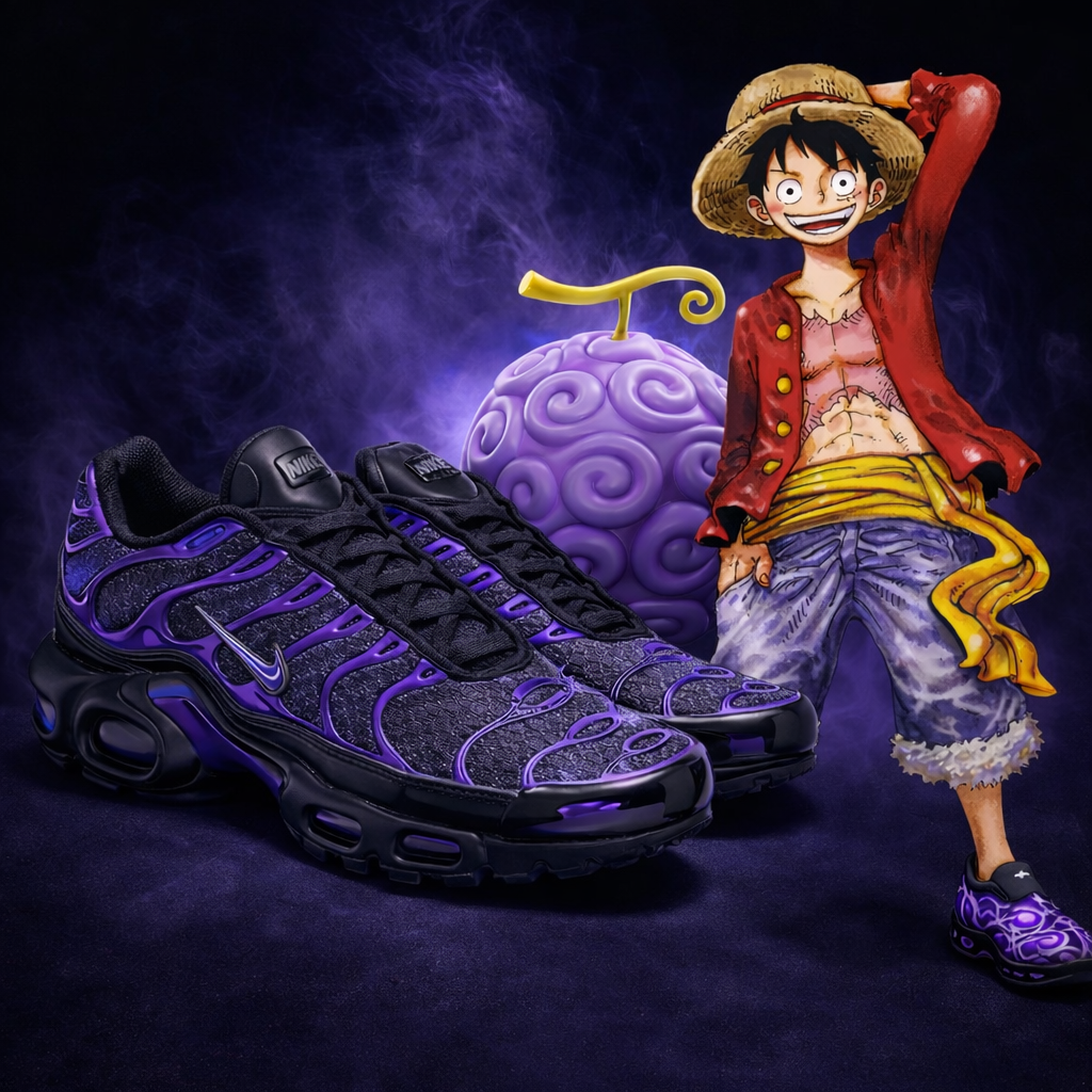 ChatGPT AI 圖像生成結果 《One Piece 航海王》x Nike Air Max Plus 聯名鞋款
