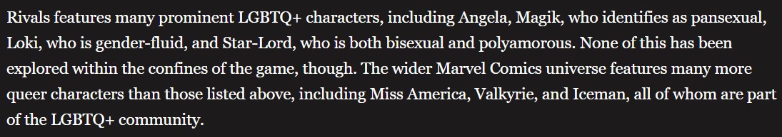 《TheGamer》原文強調 LGBTQ+ 角色在本作中缺乏探索。