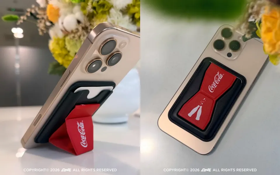 磁吸式「可口可樂」時尚拍手機架 只送不賣