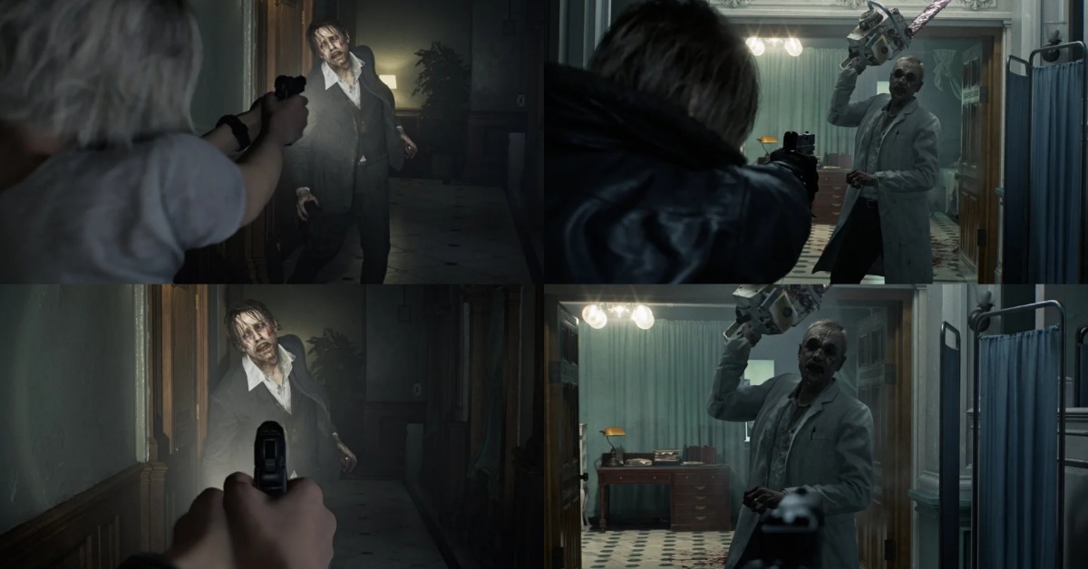 在《惡靈古堡 安魂曲》中可自由切換第一或第三人稱視角。