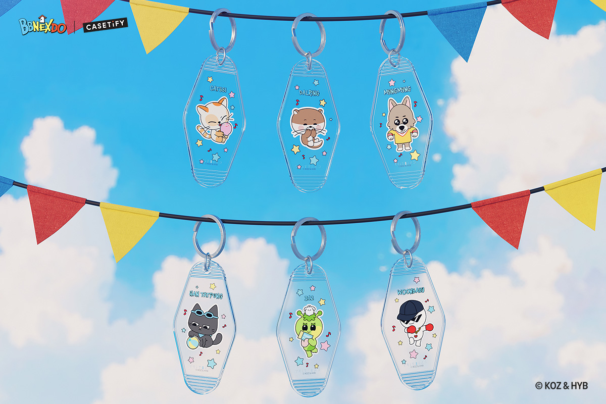BBNEXDO _ CASETiFY 聯名系列推出多款活力四射的全新印花設計與電子配件，在日常生活中注入滿滿節慶氣氛