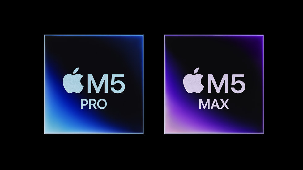 MacBook Pro 搭載 M5 Pro 和 M5 Max 帶來出色的性能提升,提供全新 CPU 帶來全球速度最快的 CPU 處理器核心、每個核心均搭載神經網路加速器的新世代 GPU,以及更大的統一記憶體頻寬。
