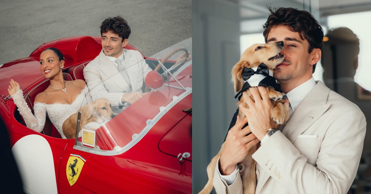 F1 法拉利王子 Charles Leclerc 大婚,1957 Ferrari 250 Testa Rossa 成最帥婚車