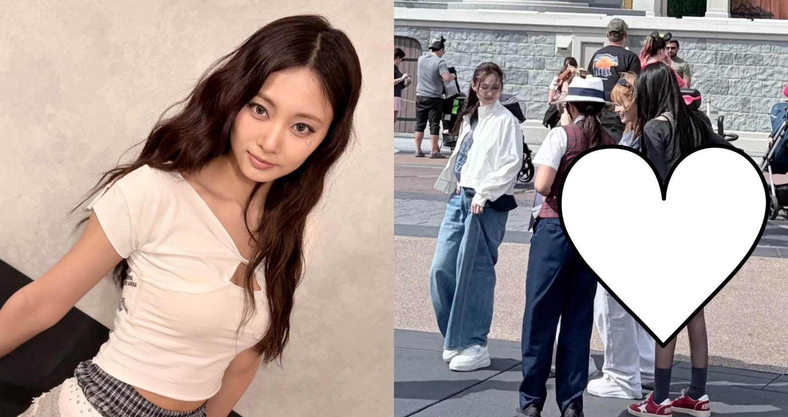 有網友目擊twice成員到美國迪士尼遊玩。（圖：X）