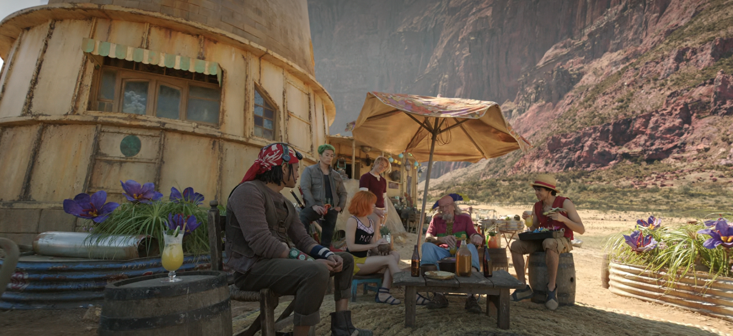 在真人版《航海王》第二季中,這裡進行了一定程度的改編,但騙人布還是有提及可樂克斯哪天其實可以搬到拉布的體內去住。