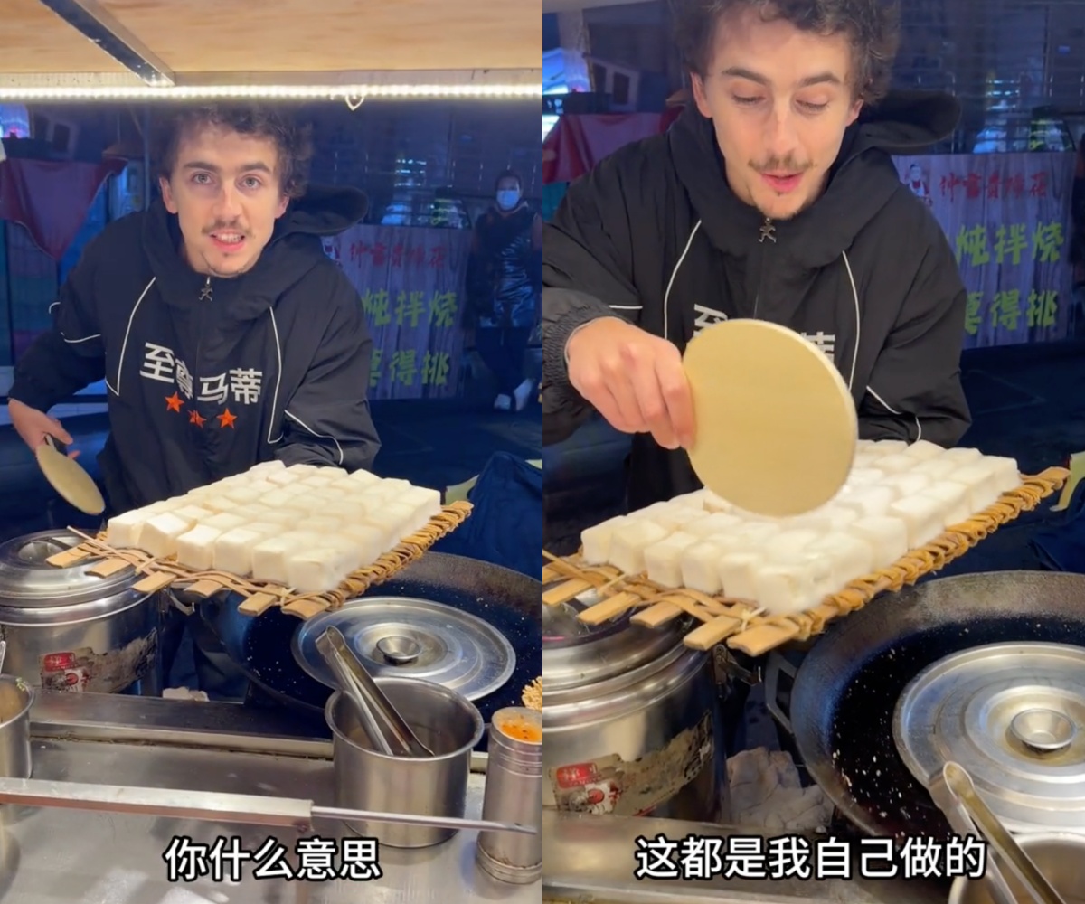 甜茶拍抖音講中文賣霉豆腐，手法太專業！網驚：原來真的不是AI！