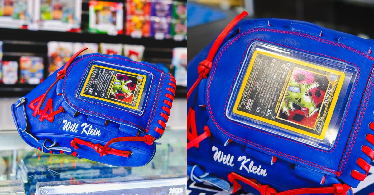 把寶可夢帶上投手丘！道奇投手 Will Klein 手套藏「班基拉斯」PTCG！