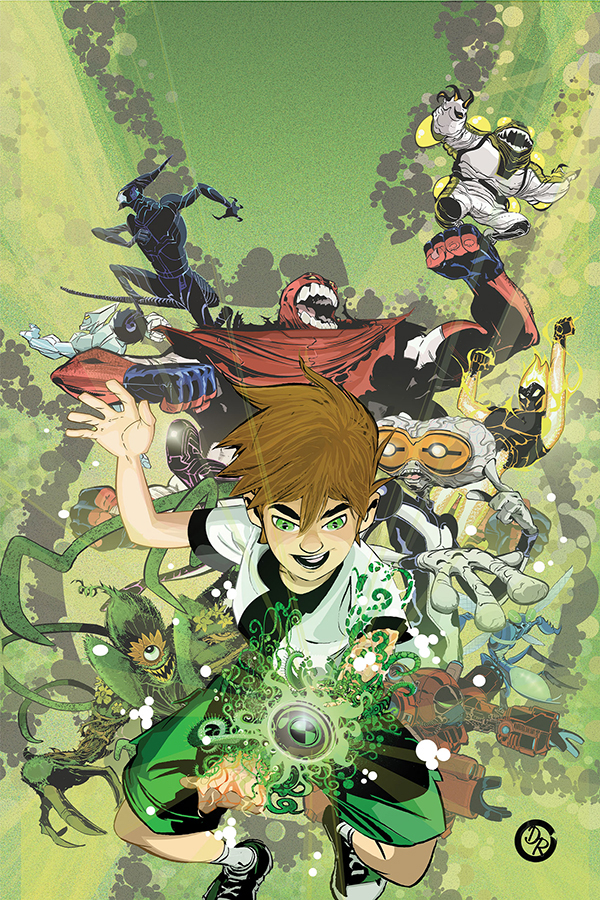 Duncan Rouleau 繪製的特殊版《Ben 10》漫畫封面。