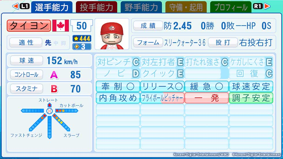 Jameson Taillon 能力值