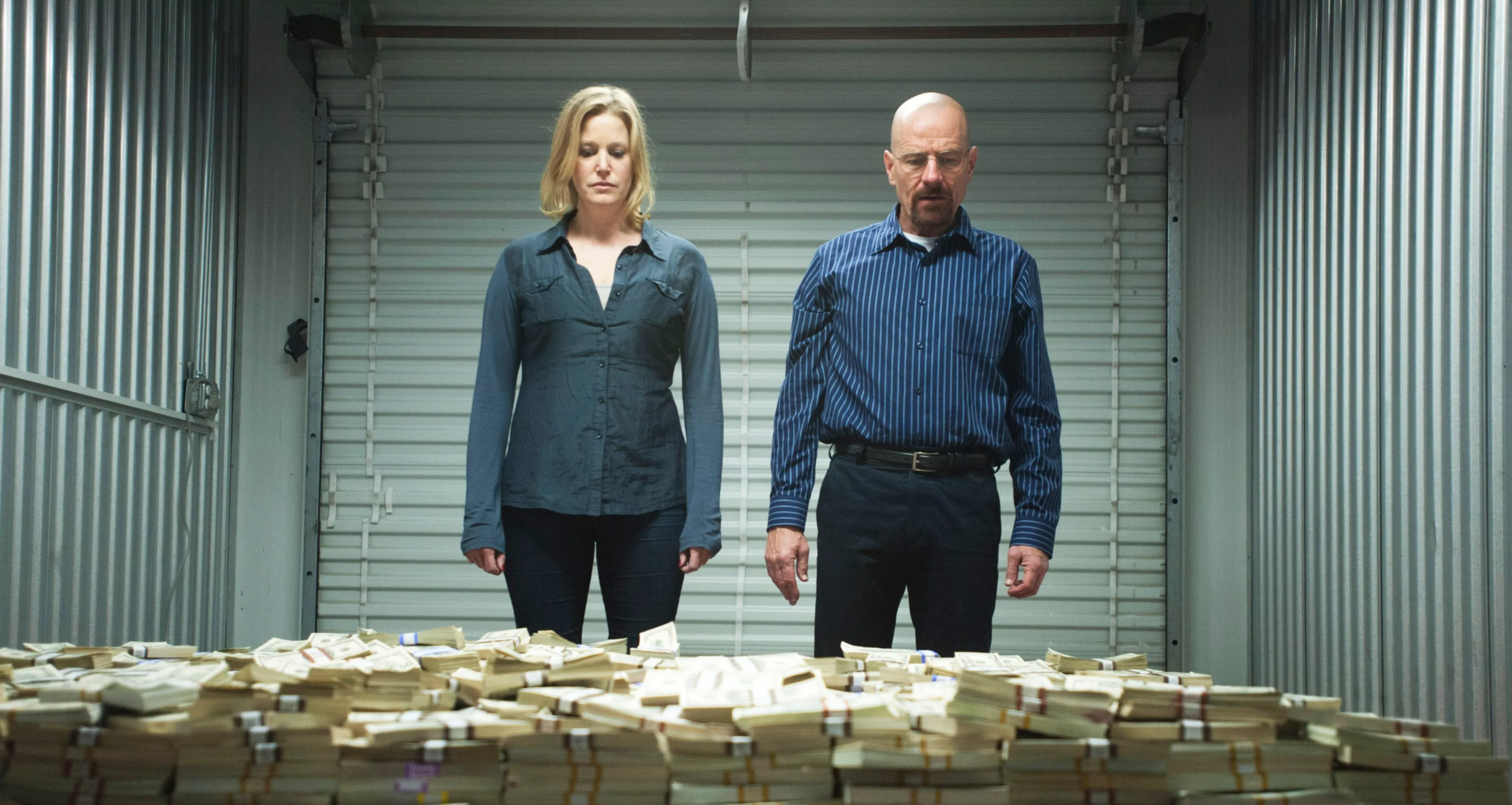 《絕命毒師》中的史凱勒與老白。