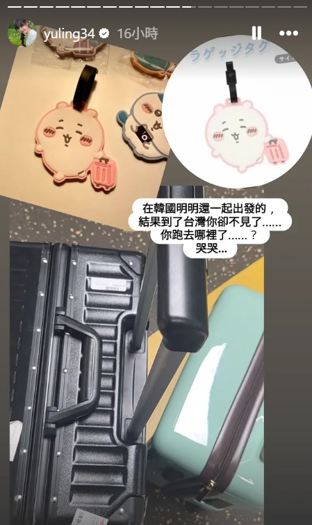 邊荷律發現自己最喜歡的吉伊卡娃不見了。(圖:IG)