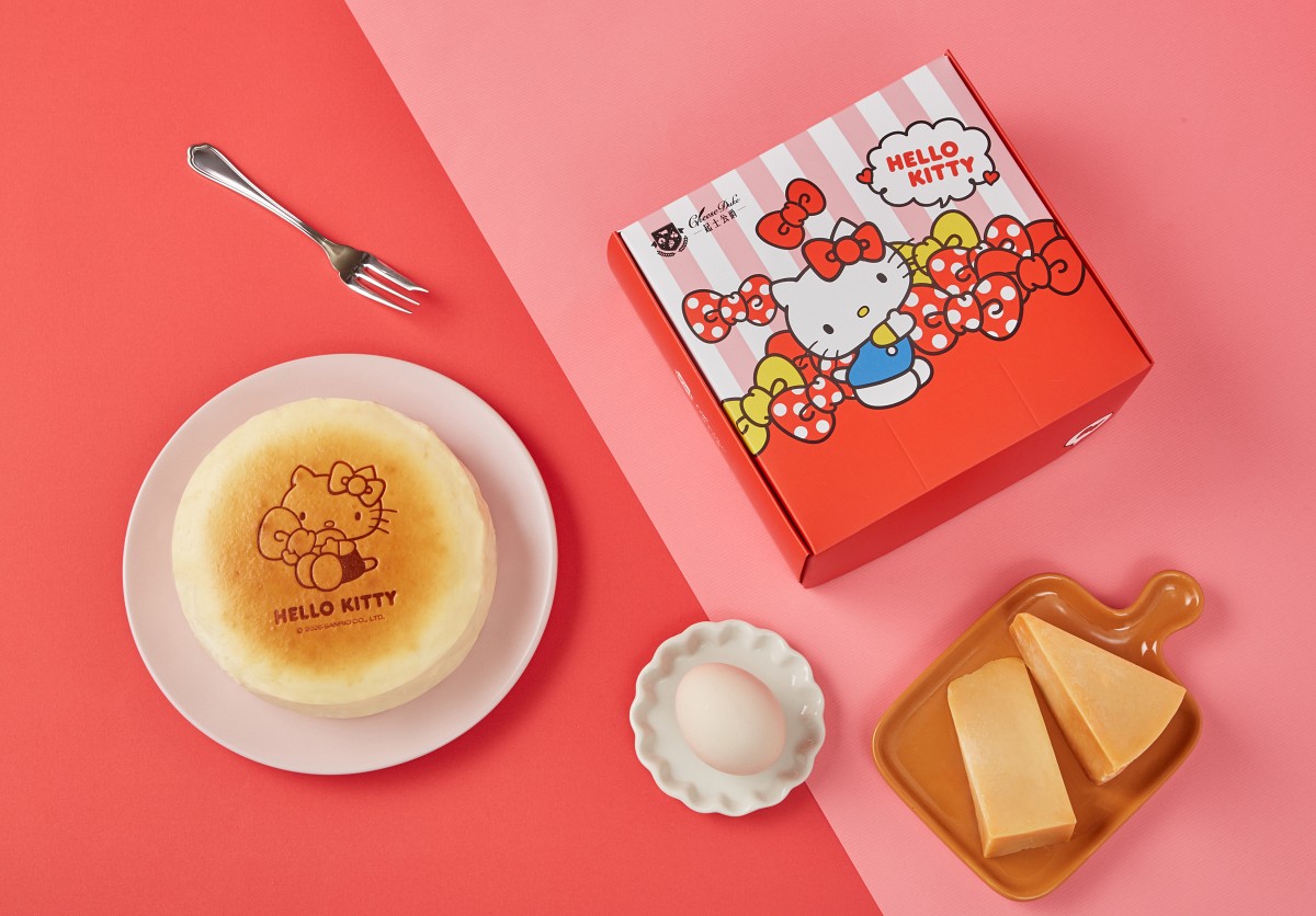 起士公爵「Hello Kitty 純粹原味乳酪蛋糕」一次推出蝴蝶結款與甜點款2種限定主題設計