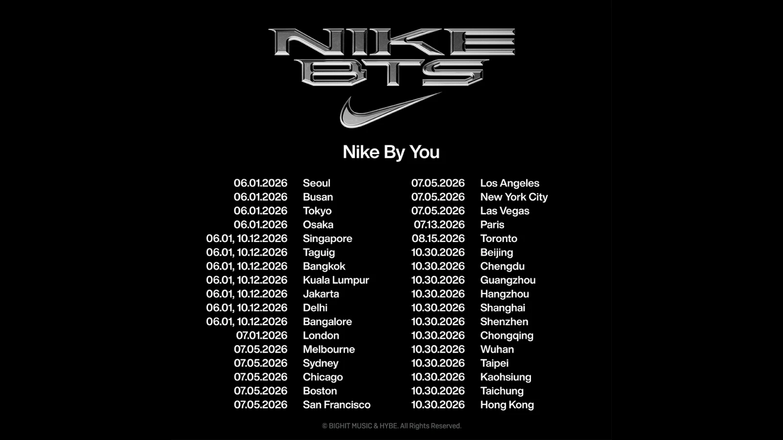 台灣也買得到！Nike × BTS 發售資訊公開