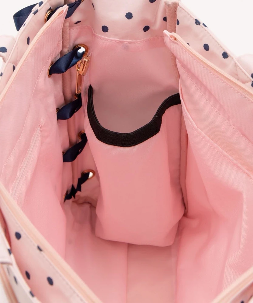 WEGO 台北限定款「點點蕾絲綁帶手提包 S」