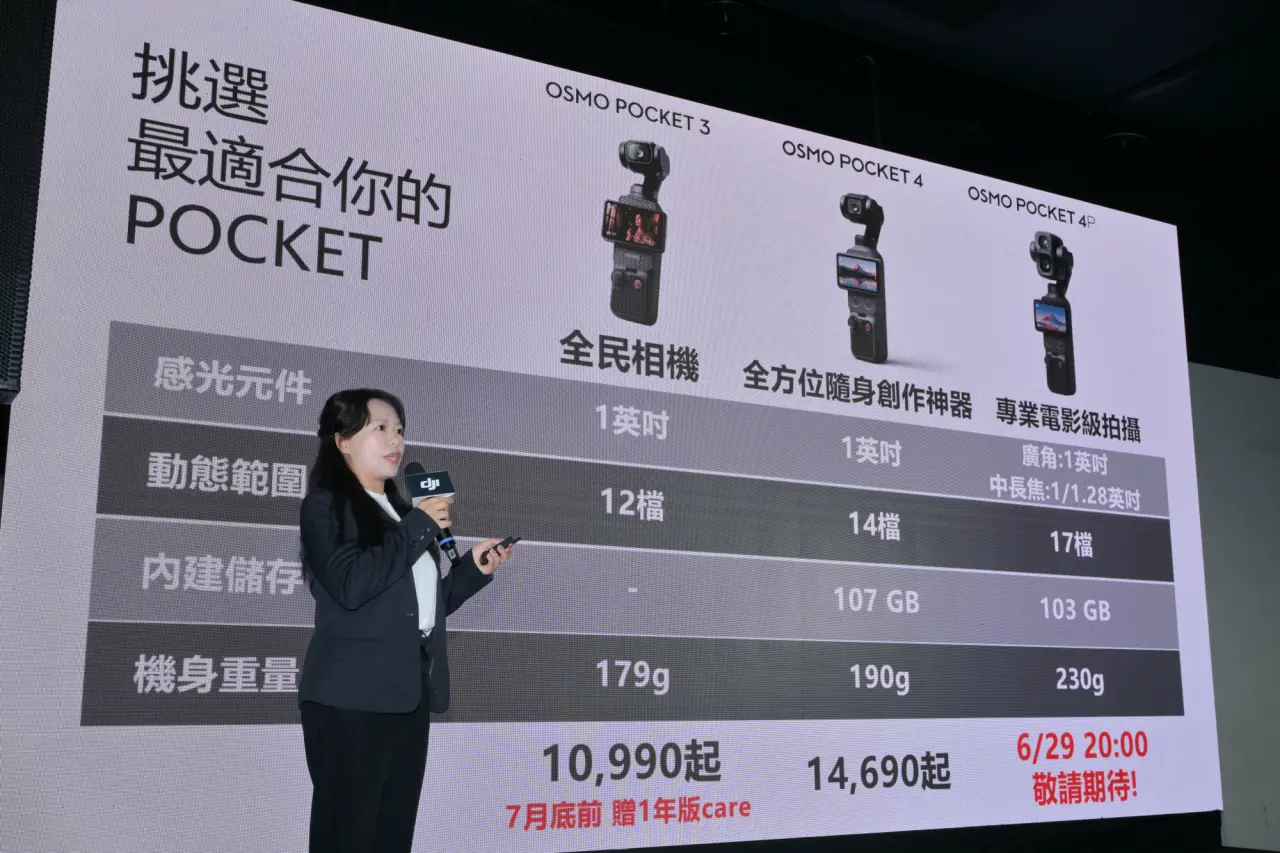 DJI Osmo Pocket 產品線完整佈局,滿足市場多元的拍攝設備需求