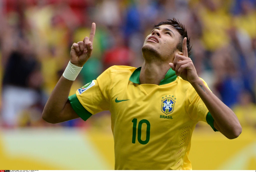 2014 年世足賽的 Neymar