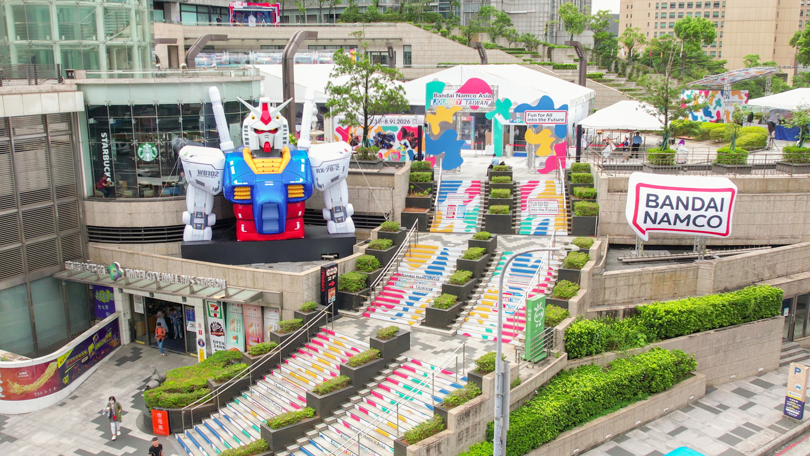 台灣萬代南夢宮亞洲巡迴嘉年華「Bandai Namco Asia Journey in Taiwan」開幕日會場全景照