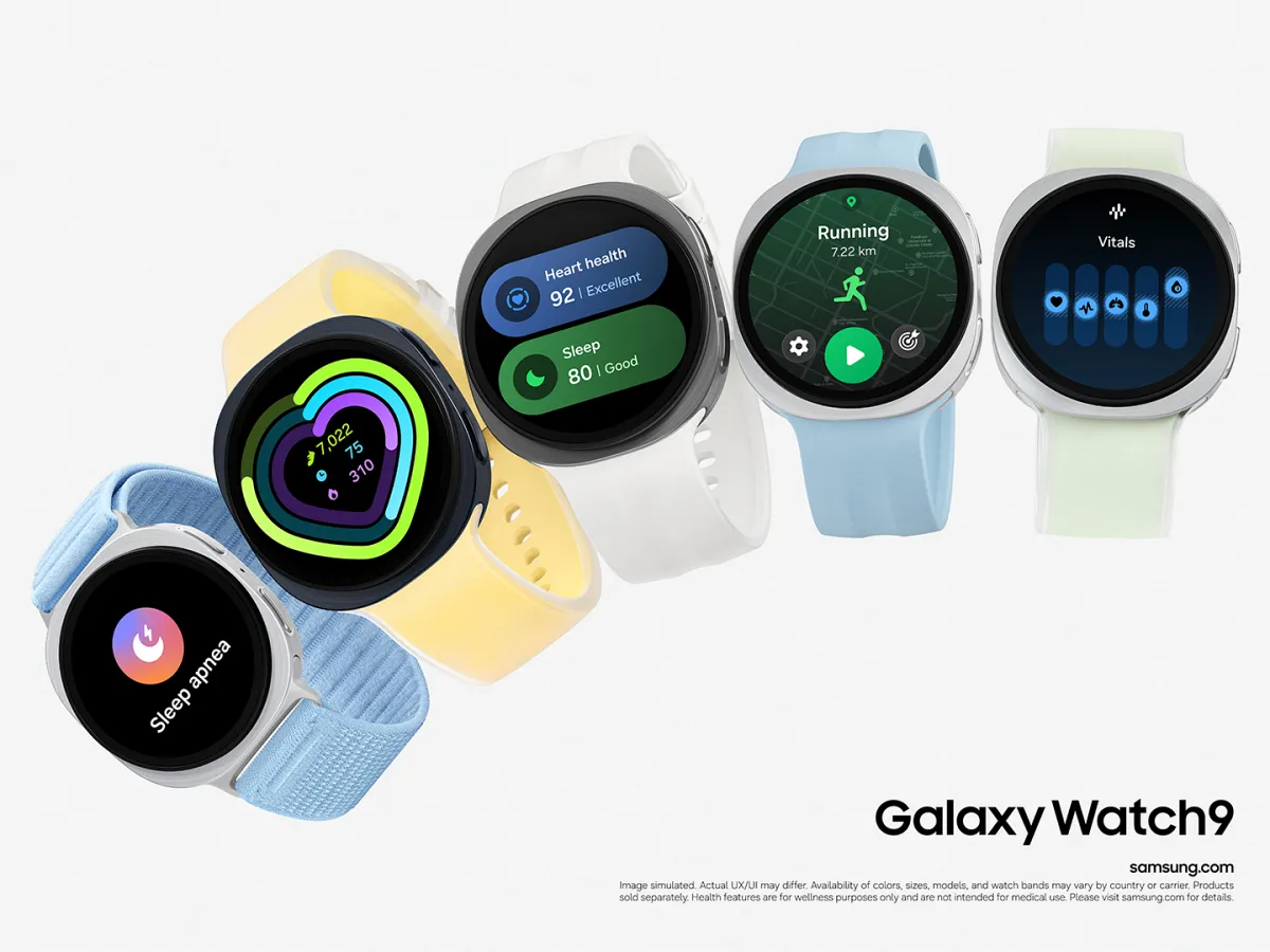 Galaxy Watch9提供多款錶帶材質與顏色選擇，包括柔軟矽膠以及輕巧織布等款式。