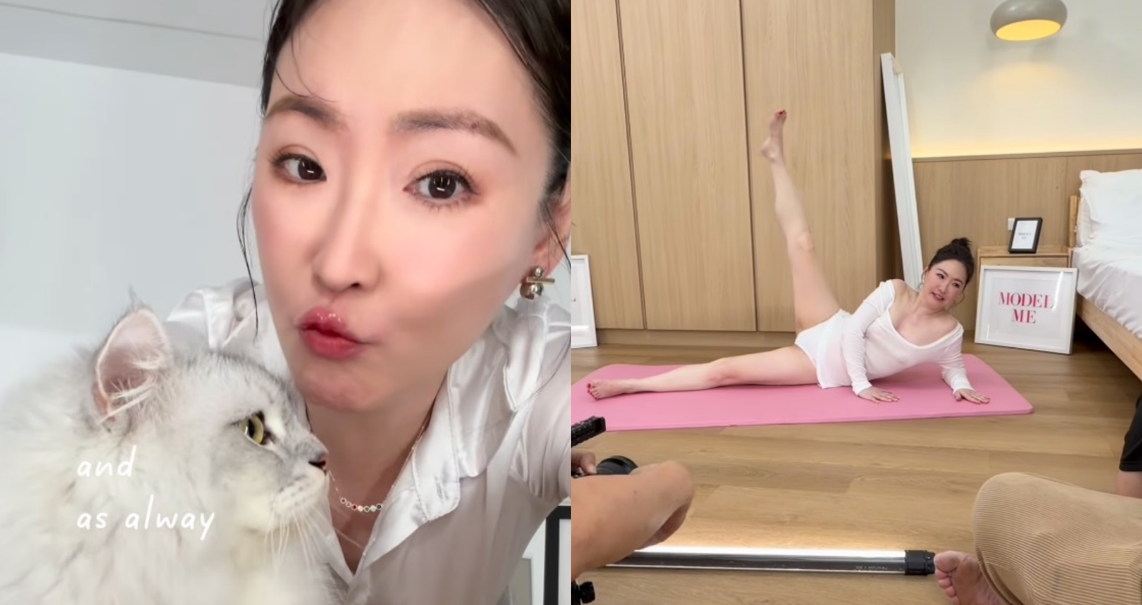 王俐人分享拍寫真的造型,相當火辣。(圖:IG)