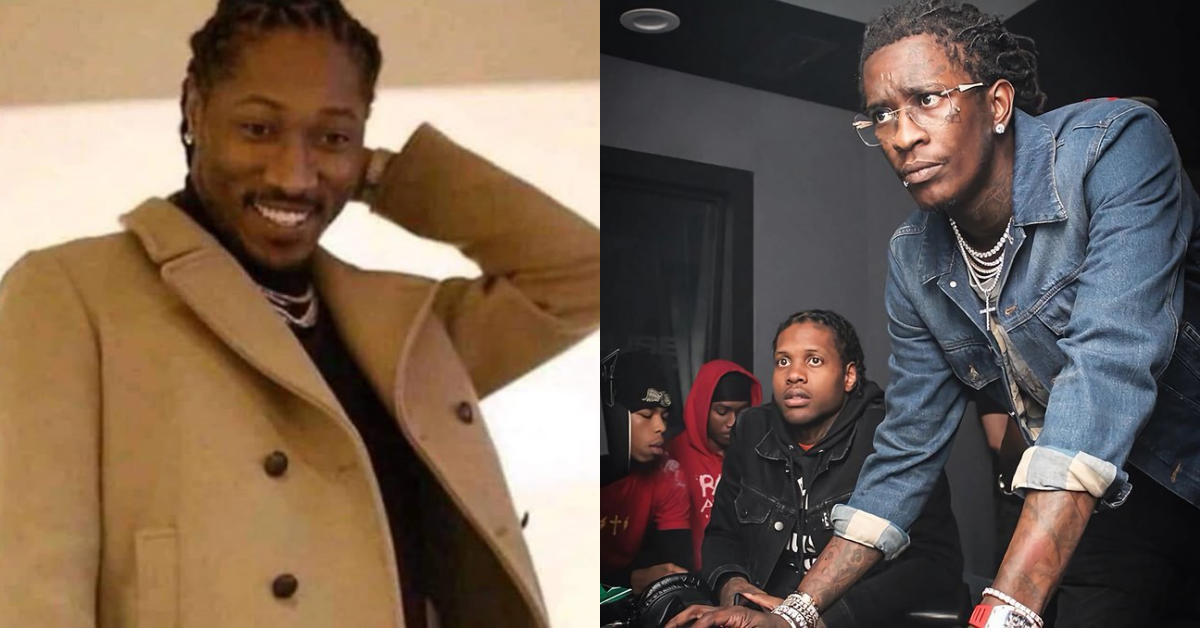 (左)「Future」的經典搞砸表情、(右)「Young Thug」的經典嚴肅表情
