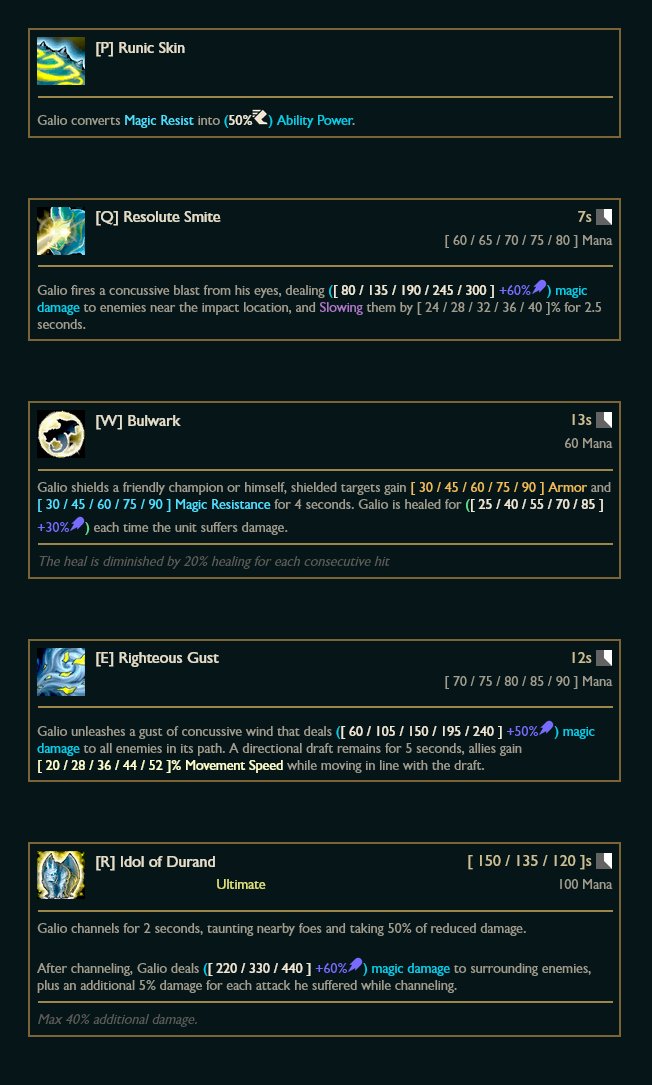 舊版加里歐技能組
