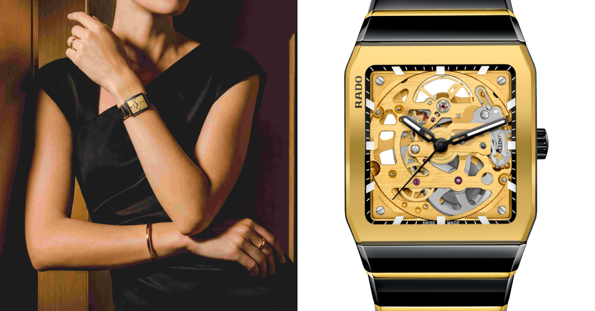 (左) Rado 官方形象照；(右) ANATOM 高科技陶瓷鏤空腕錶