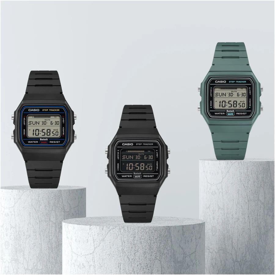 CASIO 全新 F-B100W 復古造型加入藍牙、計步功能