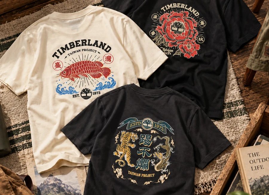 「踢不爛」直接上身!Taiwan Project 把牡丹、龍虎、紅龍魚變成街頭 Tee