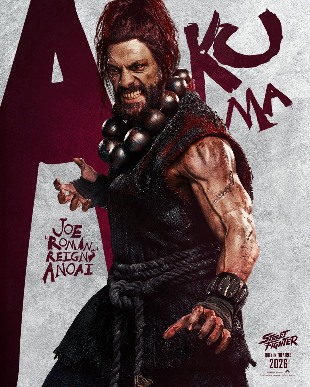 真人版《快打旋風》豪鬼,羅曼·瑞恩斯(Roman Reigns)飾演